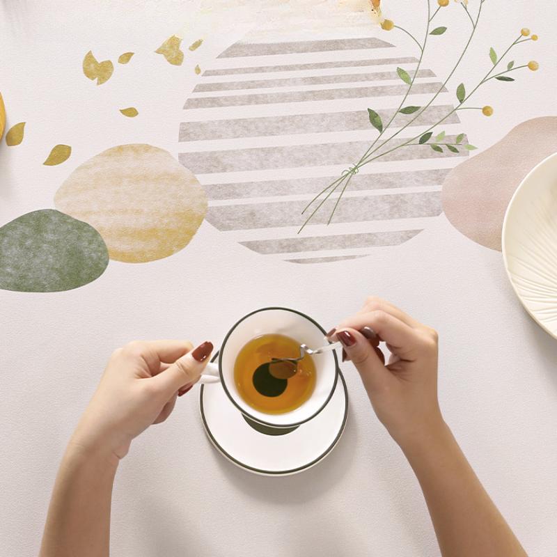 Waterproof Flower Table Cloth Soft Washable PVC Tablecloths Dining Tea High-end Towel Rectangular Desk Sheet Hotel Breakfast Mat