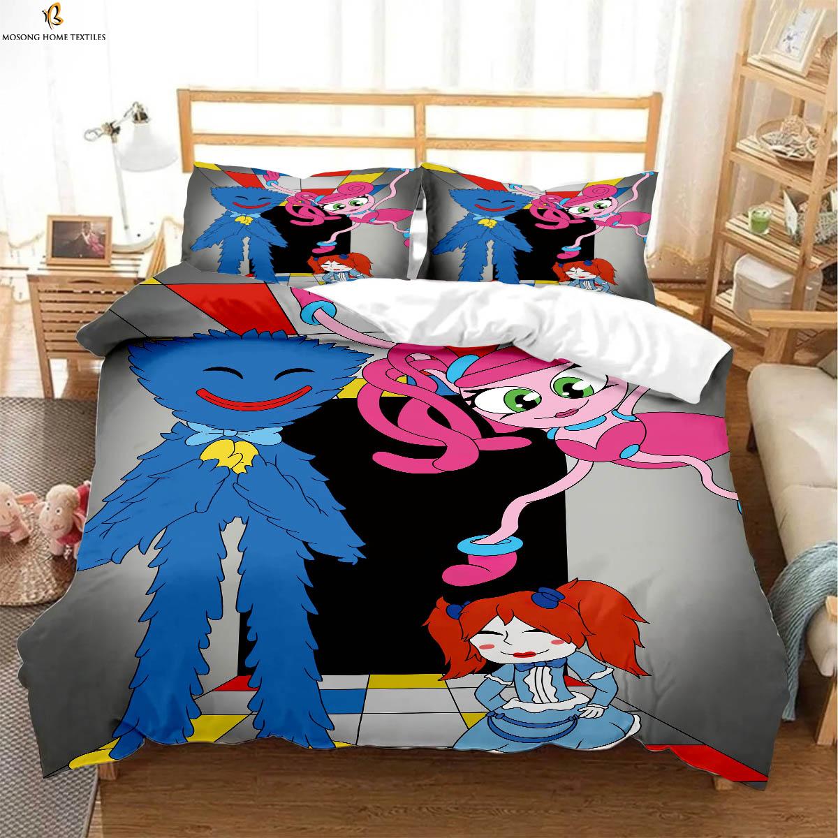 

Милый Забавный Мультяшный Принт Пододеяльник 100% Полиэстер Машинная Стирка Постельный Комплект Пододеяльник Наволочка Набор из Трех Предметов EU 135x200cm 2PCS
