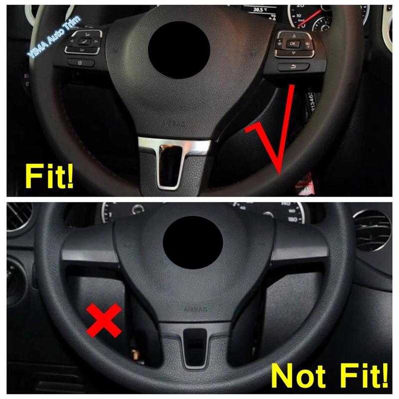 For Volkswagen VW Tiguan MK1 2008 - 2015 Car Steering Wheel / Armrest Handle / Head Lights Panel Cover Trim Interior Accessories