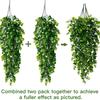 1/2PCS Artificial Hanging Plants Faux Eucalyptus Leaf Greenery Vine Outdoor UV Resistant Plastic Plants for Home Wedding Decor
