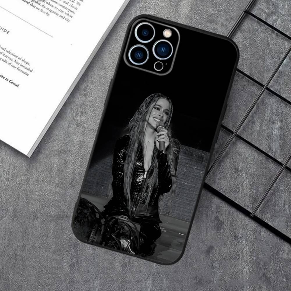 Tini Stoessel Phone Case For iPhone 16e,16,15,14,13,12,11,XS,XR,X,8,7,Pro,Max,Plus,mini Silicone Black Cover