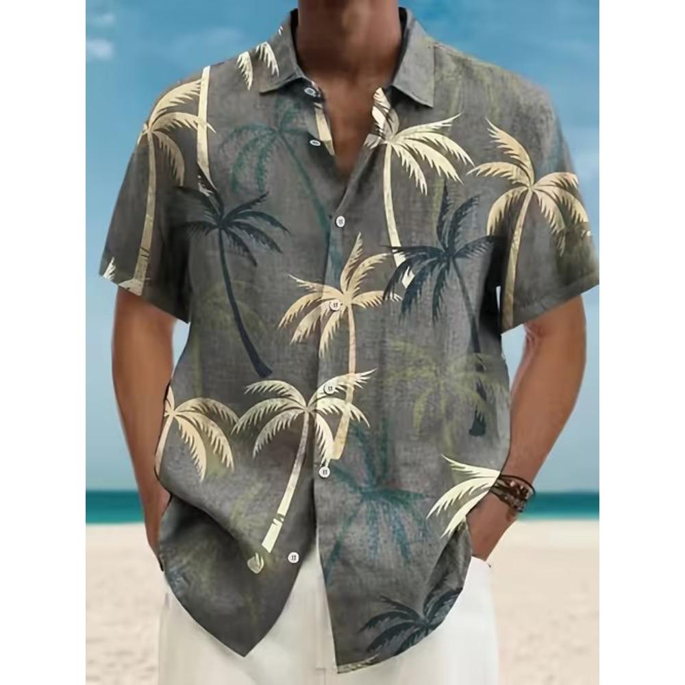 Men's Retro Fashion Pattern 3D Print Shirt Button Up Shirt Casual Shirt Summer Shirt Short Sleeve Daily Vacation Clothing