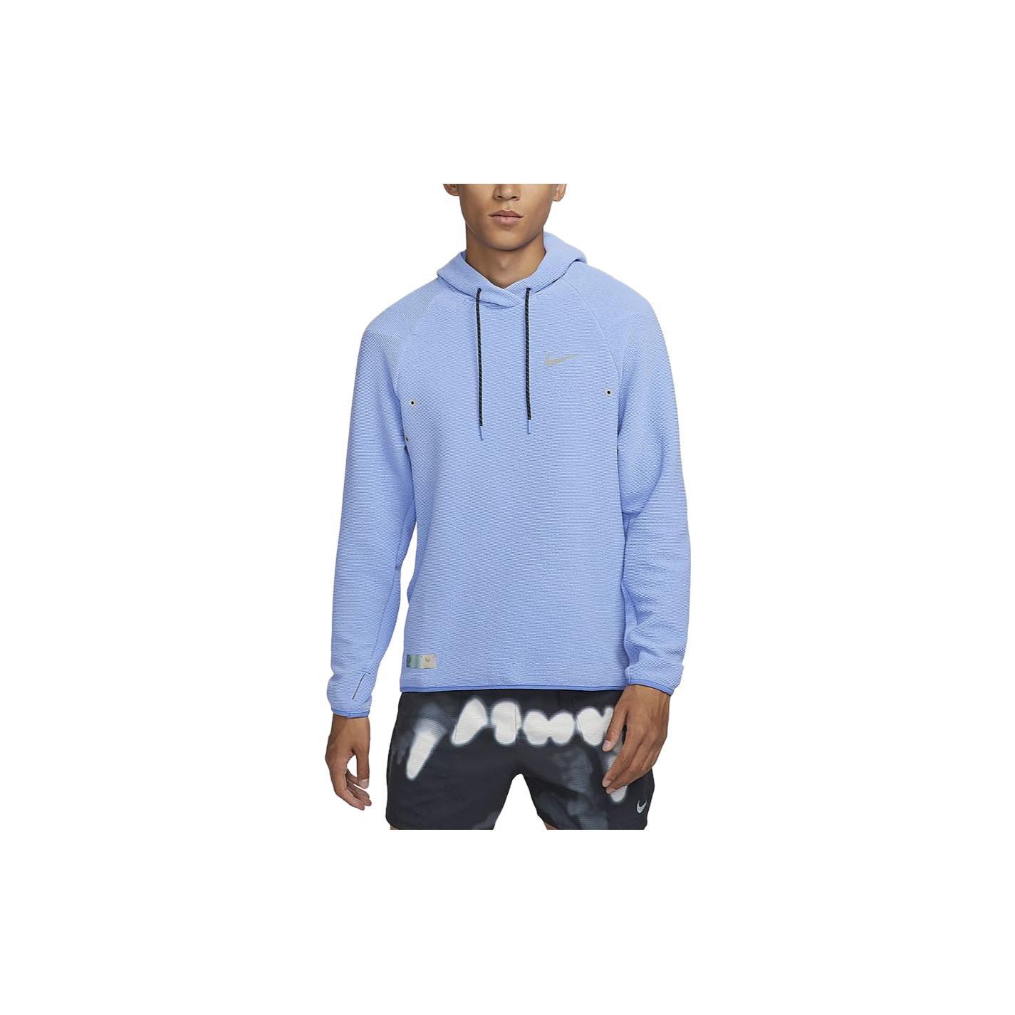 Мужские толстовки Nike Dri Fit Полярно-синие с капюшоном Умеренный Обычный FB6865-450 M