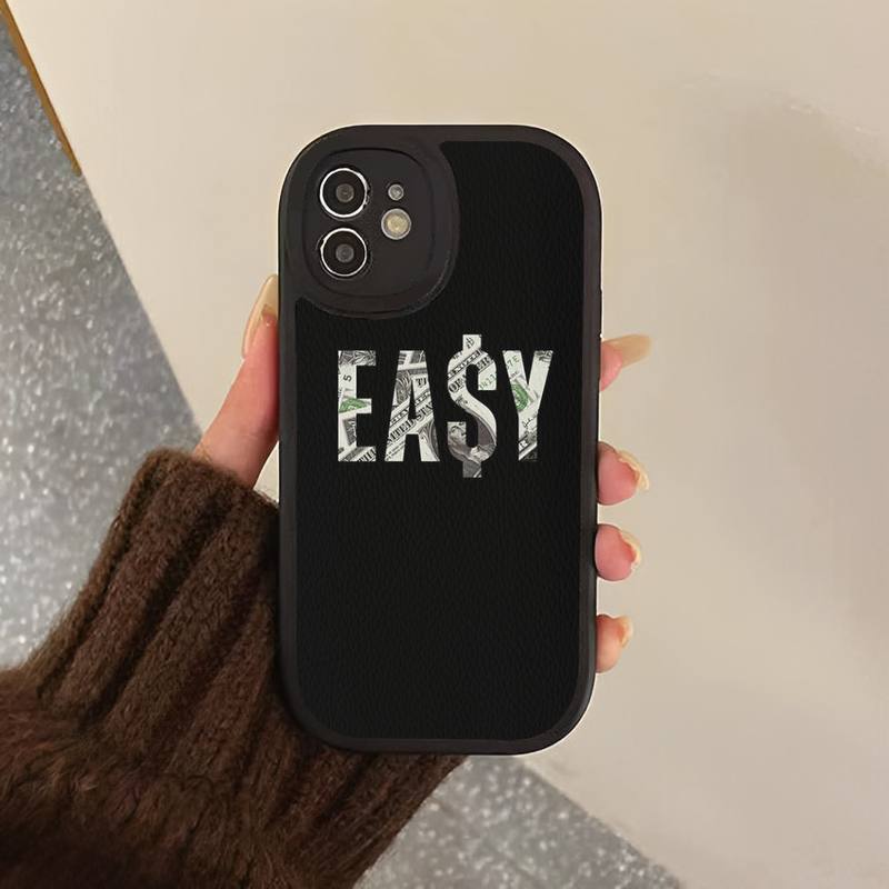 Yinuoda Lustige Totenkopf-Währungs-Telefonhülle, Hartleder-Telefonhülle für iPhone 13 12 Mini 11 14 Pro Max Xs X Xr 7 8 Plus 6 6s Se