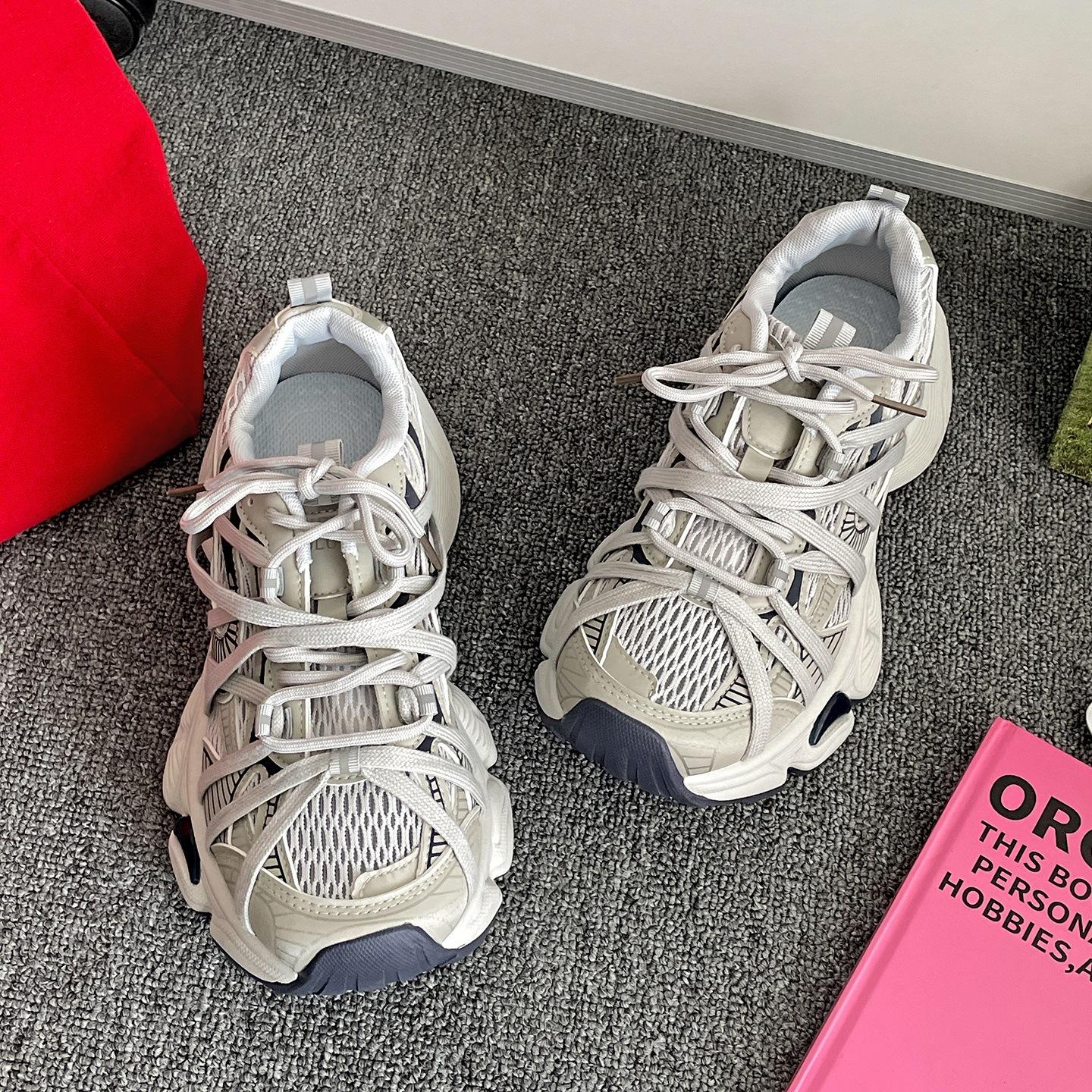 

Trend American retro thick-soled heightening dad shoes women s 2025 new summer lightweight soft-soled casual sports shoes 44 синий