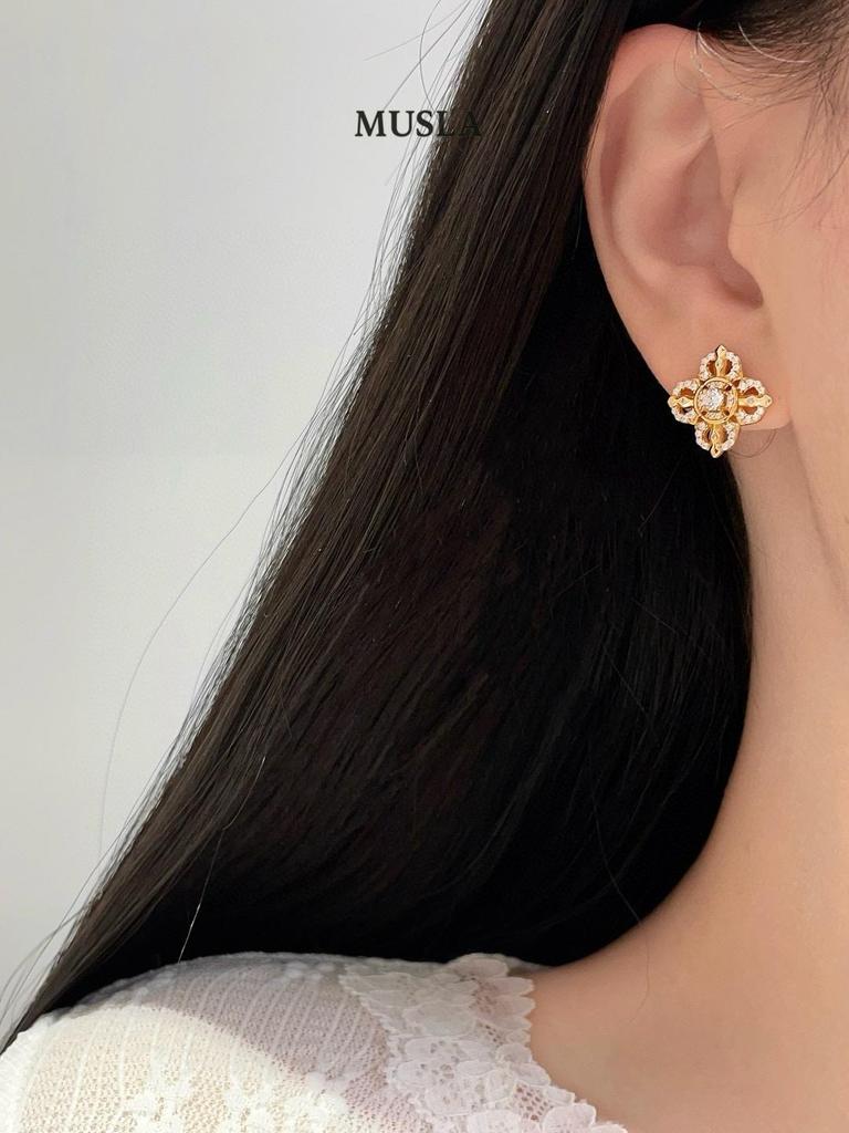 Musla Design Šperky Pro Ženy Módní Náušnice Náušnice ze Sterlingového Stříbra 925 Zirkon Módní Puzetové Náušnice