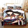 Fashion Game Monster Hunter Hinoa&Minoto Beding Set Single Twin Ful Quen King-Sized Dimensionsd Dimensions Bed Linen Set Adult People Kid Bedrom Duvet