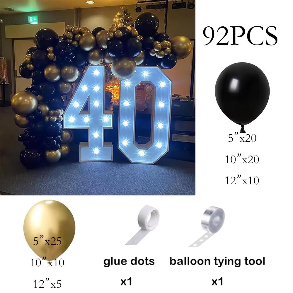 Metaliczna Złota Biała Girlanda Balonowa Dekoracja na 30. Urodziny Zestaw Łuku Balonowego Dekoracja Wesela Ukończenia Rocznicy Globos