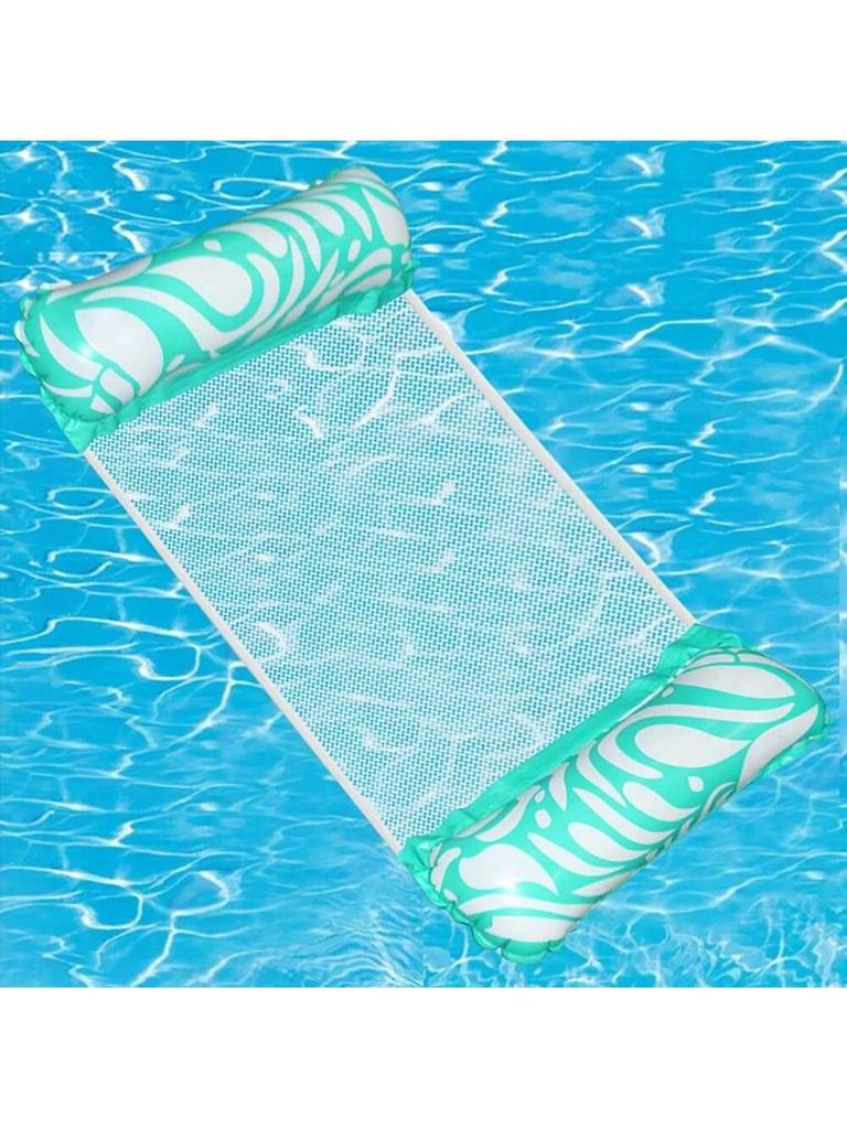 1pcs Foldable Water Hammock Float Lounger PVC Inflatable Pool Mat Floating Bed Chair Swimming Air Mattress Pool Party Recliner