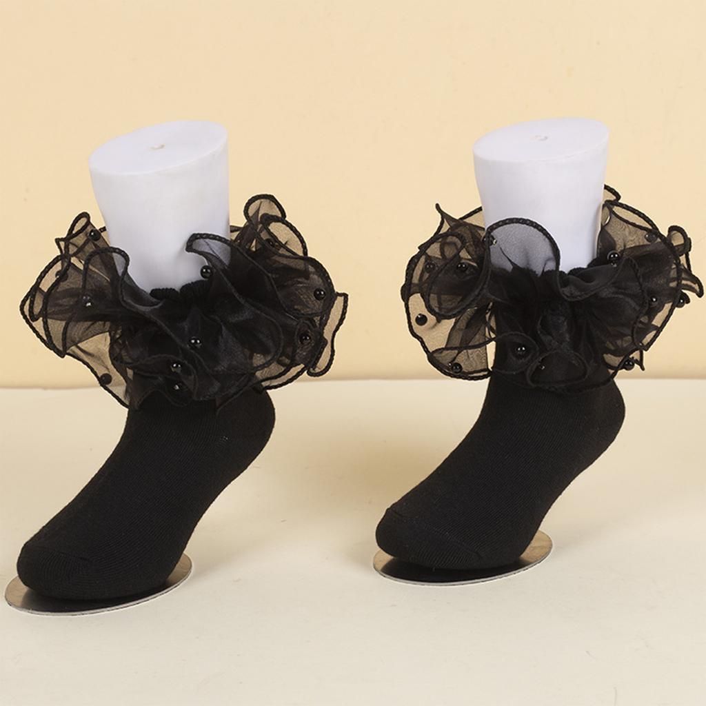 Spitzenverzierte Socken für Mädchen für Tanzaufführungen und zum Verkleiden