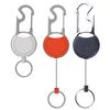 Heavy Duty Retractable Keychain Strong Casing Carabiner Keychains Retractable Badge Holder Nylon Woven Rope Keyring Hook