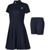 Golf Series Sport Minimalist Polo Waist Short Sleeve Dress Women Dresses Legendary-Blue A11W435304F-NV