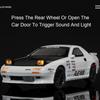 1:32 RX-7 MX-5 Toy Car Model Alloy Body Sound Light Pull Back Shock Absorption Simulation Models Decorations Gifts for Child