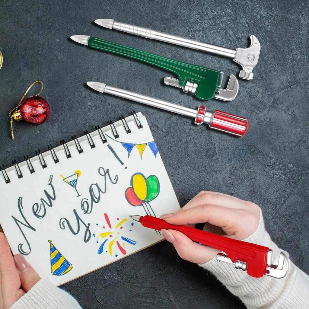 5 предметів Новинка Набір кулькової ручки Ключ Молоток Плоскогубці Викрутка Чорнило чорного кольору A6829