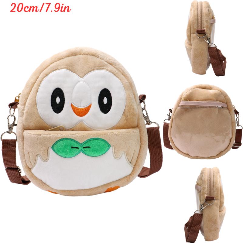 New Pokemon Gengar Lucario Mimikyu Snorlax Plush Shoulder Bags Toys Kawaii Anime Psyduck Rowlet Pikachu Peluche Dolls Gifts Kids