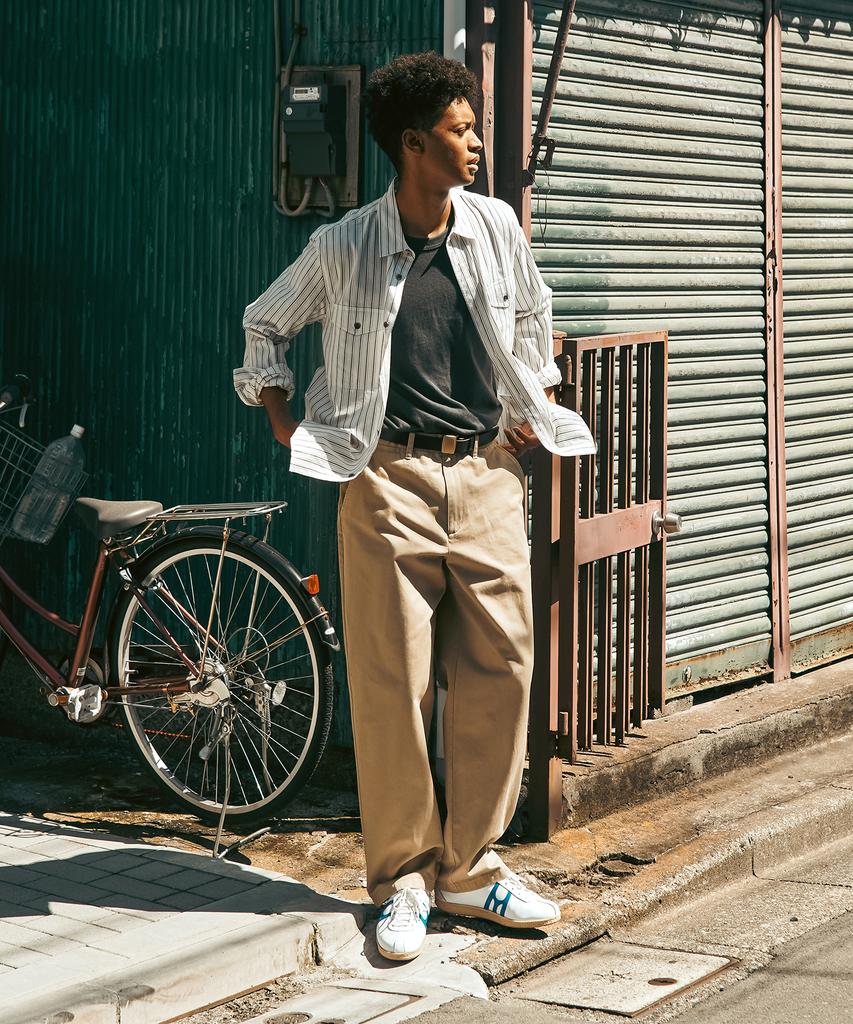 UNIFORM BRIDGE Basic Cotton Chino Pants Beige