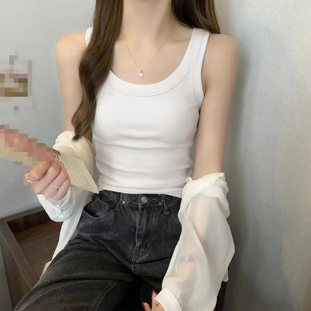 Women's Slim Elastic Anti-Exposure Vest with Versatile Suspenders for All-Seasons