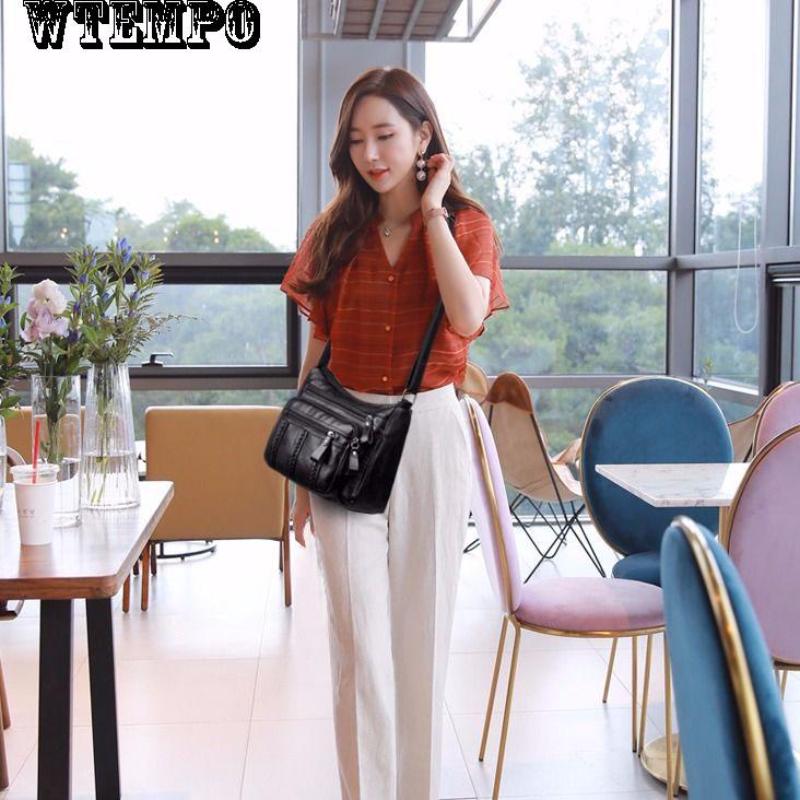 Soft Leather Bag Large Capacity Bag Ladies Bag Fashion Wild Shoulder Messenger Bag