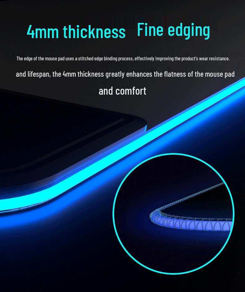 RGB Gaming Mouse Pad with Wireless Fast Charging (15W/10W/7.5W), Soft Surface, Colorful Light Effects, Phone Charger