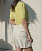 Candini Cream Pastel Pleated Skirt