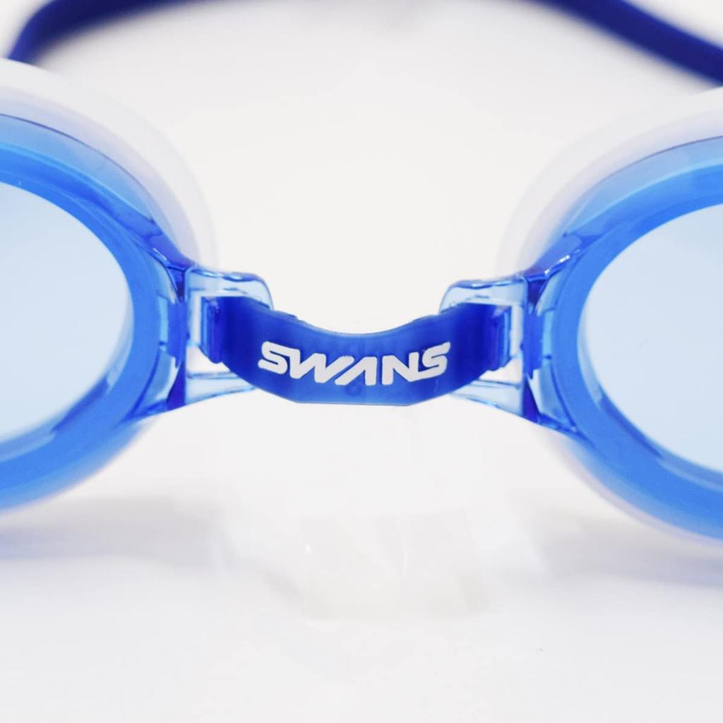 [SWANS] Swim Goggles for Children 6-12 Years Old Made In Japan Anti-fog UV Protection Antibacterial F One Size Fits Most SWRVJ-005N (Blue (BL))