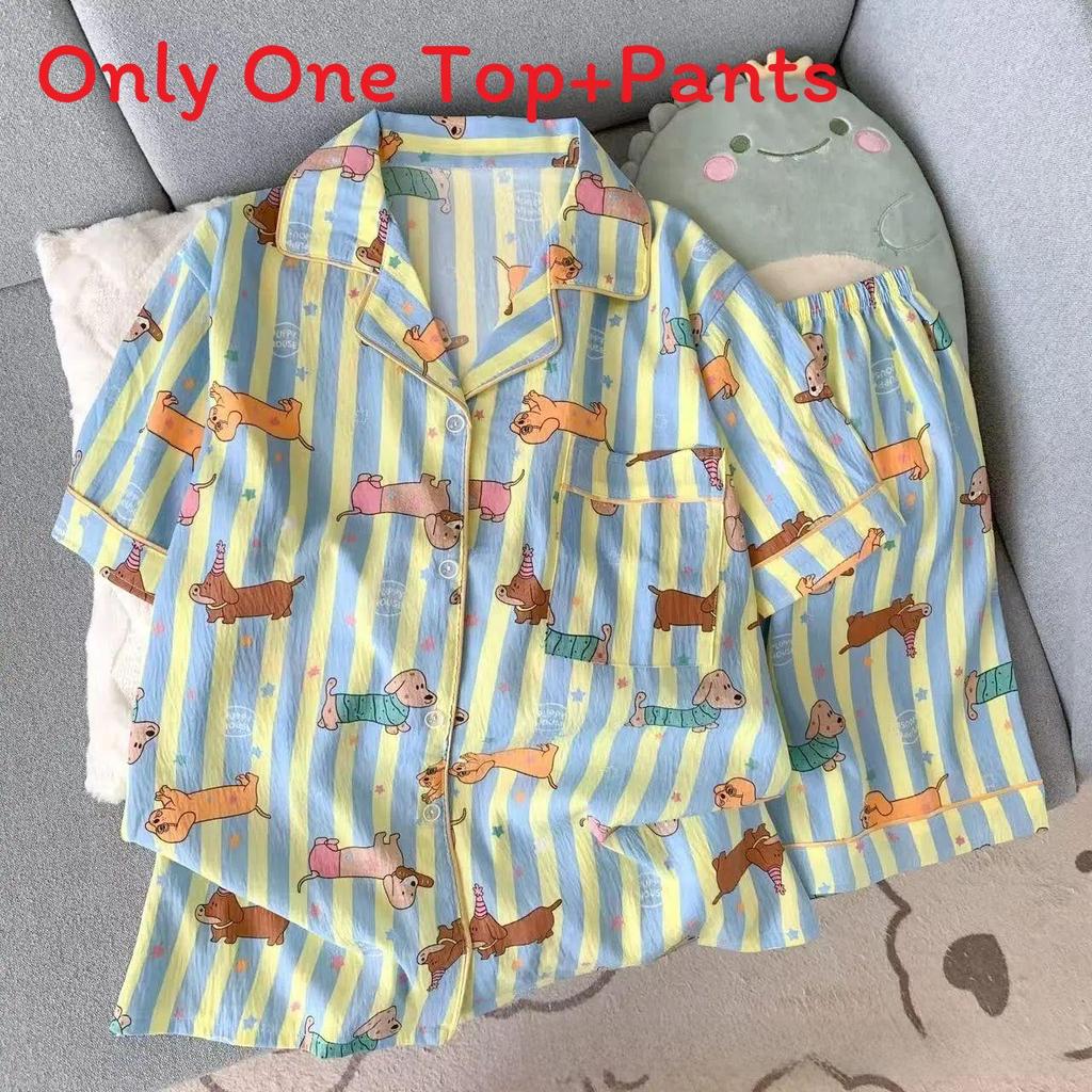Cloud Cotton Short Pajamas Set With Breathable Fabric For Youth Women Summer Sleepwear