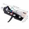 Aluminum alloy Magnetic Cartridge Needle Black Wiring Kit Durable Headshell Replacement  Playback