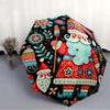 1pc Christmas Festive Automatic Folding Umbrella - 8-Rib Compact Travel Umbrella Durable & Portable for Outdoor Use, Perfect Gift028