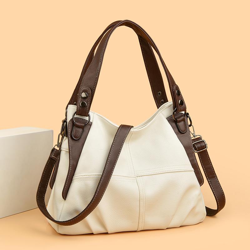 Large Capaci Pu Leather Tote Bag Women's Handbag 2026 New Faionable Crossbody Bag Casual Shoulder Bag