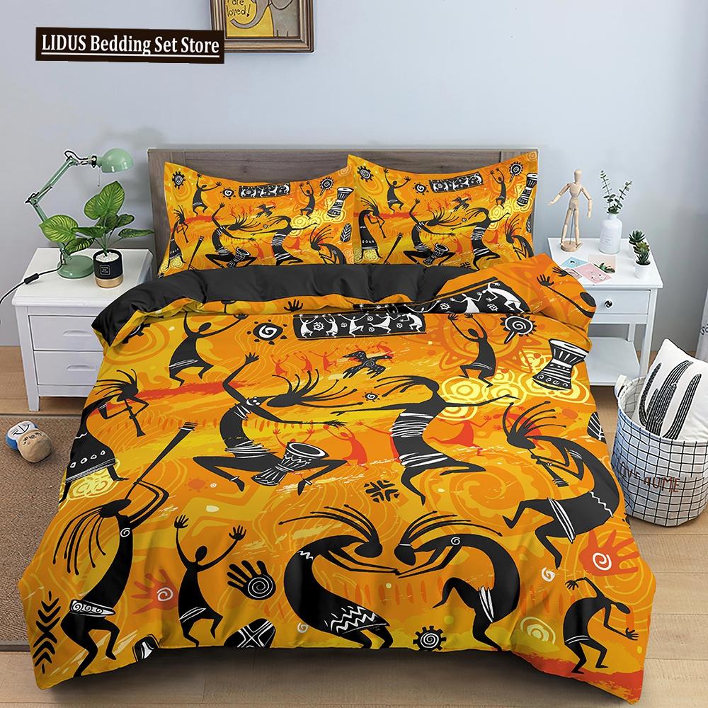 

African Woman Elephant Bohemian Duvet Cover Set King Queen Size Polyester Bedding For Women Kids EU single(135x200cm)