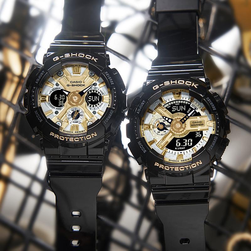 Casio G-Shock Limited Edition Fashion Waterproof Shockproof Magnetic Sports Watch Quartz Movement Resin Strap Unisex Watches Gold GMA-S110GB-1APR