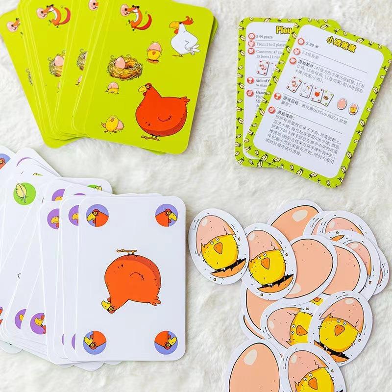 Non-Toxic Chicken Chiu Chiu Board Game: Grow Up Without Children 5-8 Years Old Casual Party Card Game Intellectual Children'S Day Gift