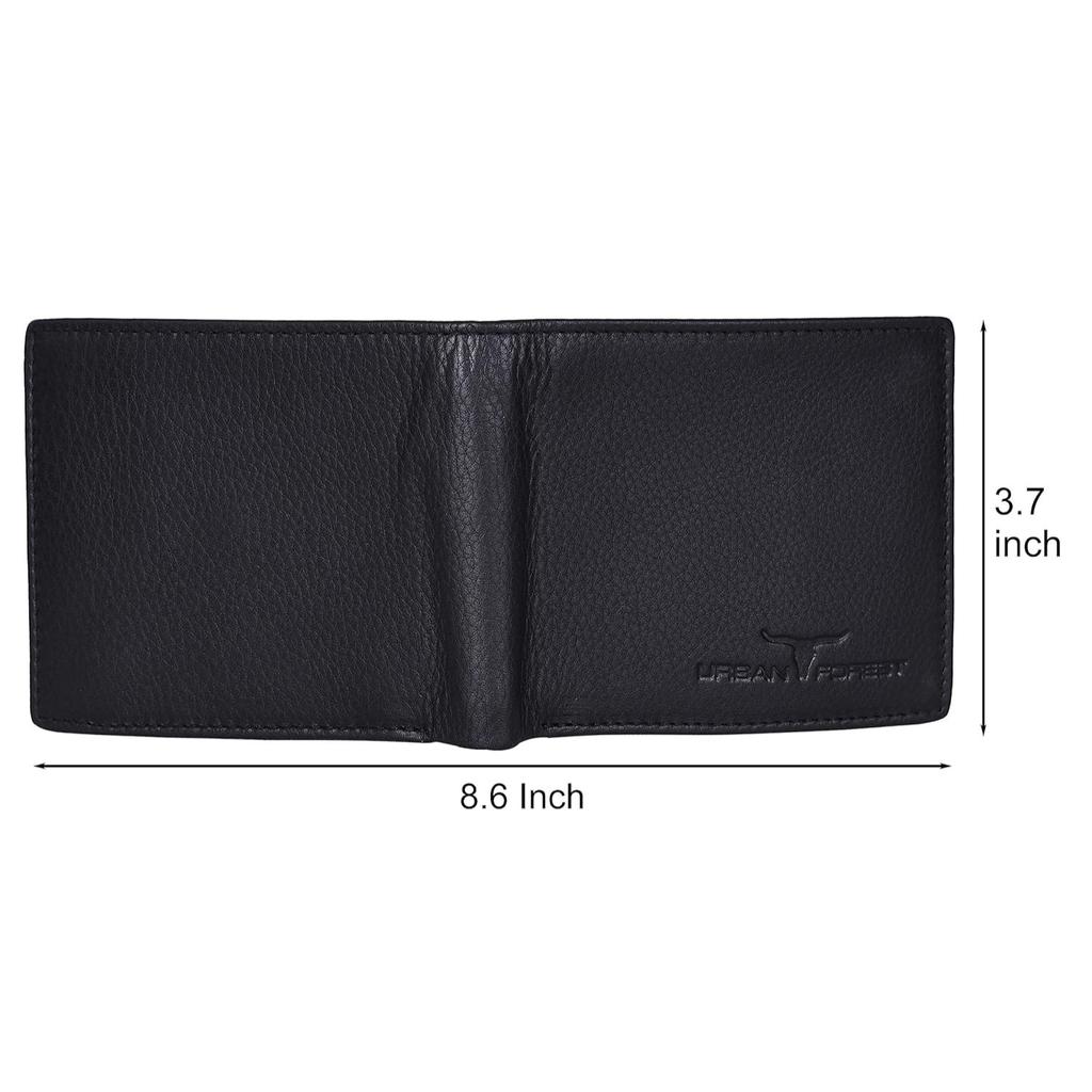 Carl Black Mens Leather Wallet for Men
