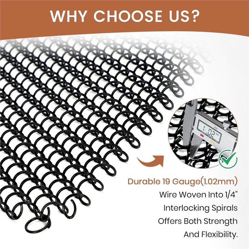 A25F-Fireplace Screen Mesh 20X19in Fireplace Mesh Cuntain For Fire Stove Spark Guard,Hearth Metal Replacement Hanging Curtain