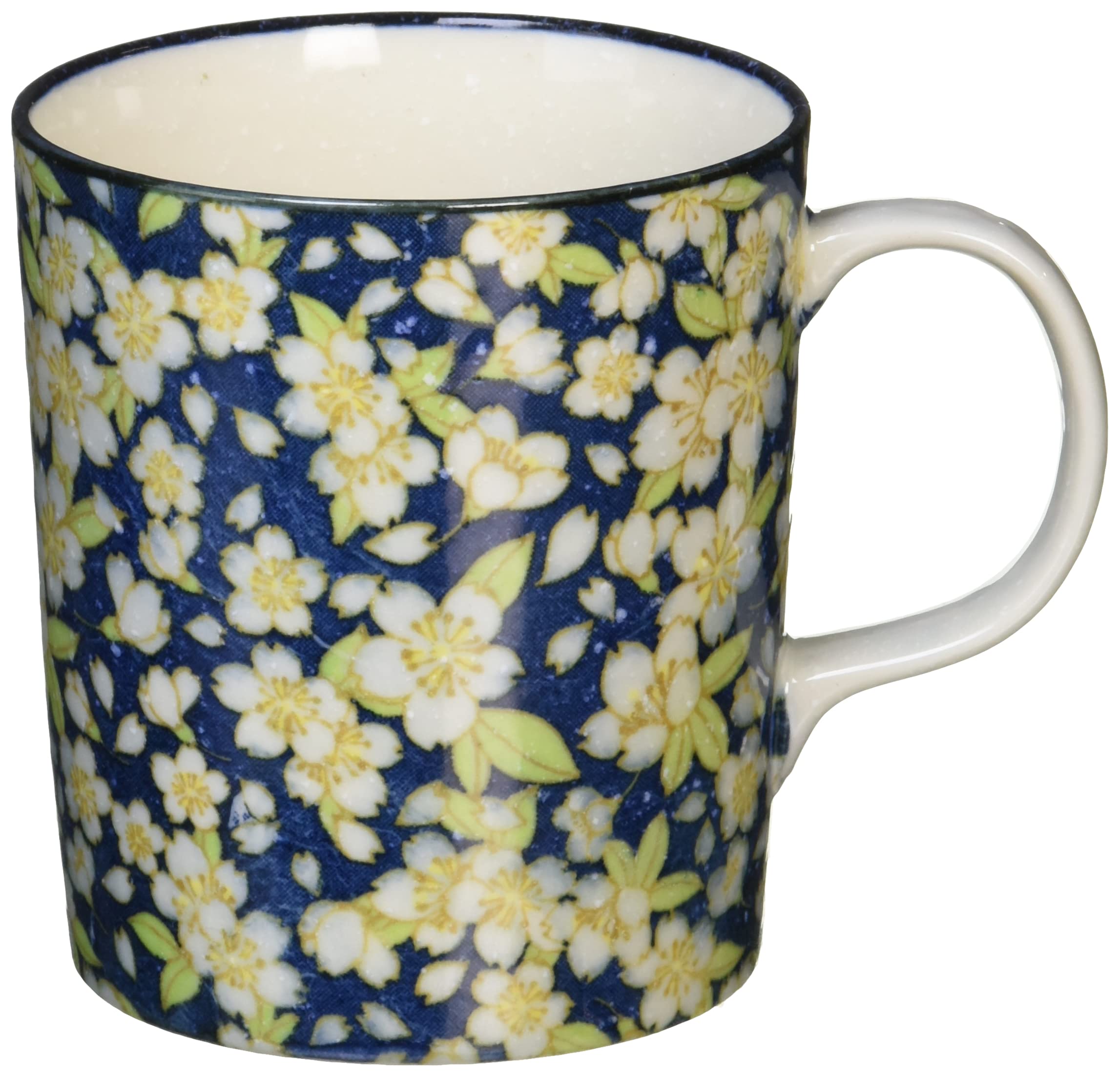 Mino ware lightweight Sakuraen navy K14257 mug, design, blue,