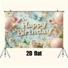 2D Birthday Banner, Flowers & Butterflies Party & Live Background