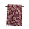 COCOLUCK Japanese Pattern Drawstring Small Item Made In for Goshuin Books Bag, Large, Organizer, Japan, (Purple)