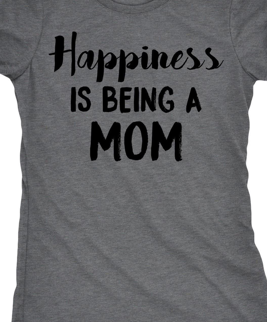 Счастье быть МАМОЙ футболка футболка Мать Дети Счастливый Унисекс Рубашка все размеры XXL