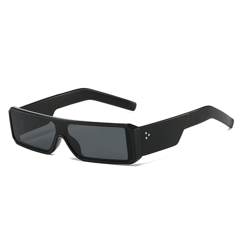 

Европейские и n солнцезащитные очки цельные линзы маленькие прямоугольные ретро модные очки уличные очки Y2K солнцезащитные очки женщина чёрный