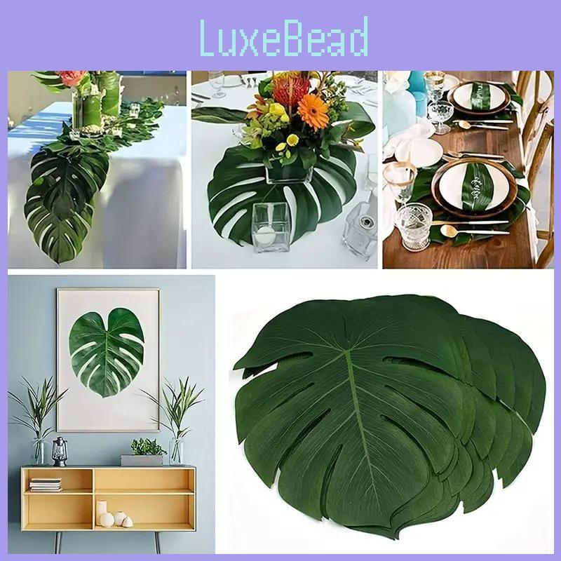 Tropical Palm Leaf Wedding Decor Set With Artificial Plants For Jungle Party Themes