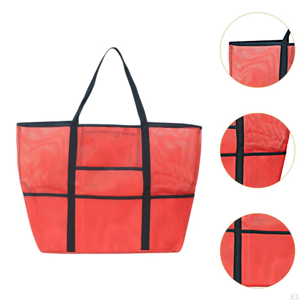 Beach Tote Foldable Mesh Bag for Women Men Vacation Essentials Travel