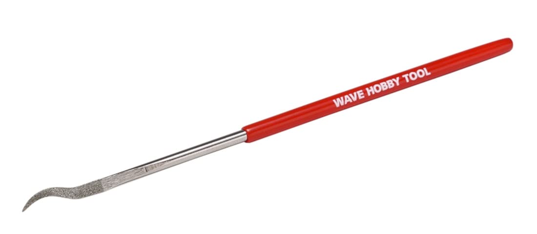 

Wave Hobby Tool Series HG Special Shape Diamond Curved for Plastic Red File, Triangular, Tip/Small, Models, HT-686, Grip