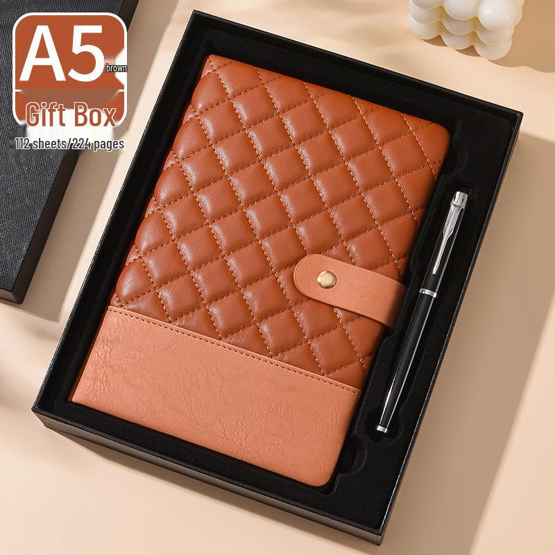Premium A5 Soft Leather Planner for Business Meetings