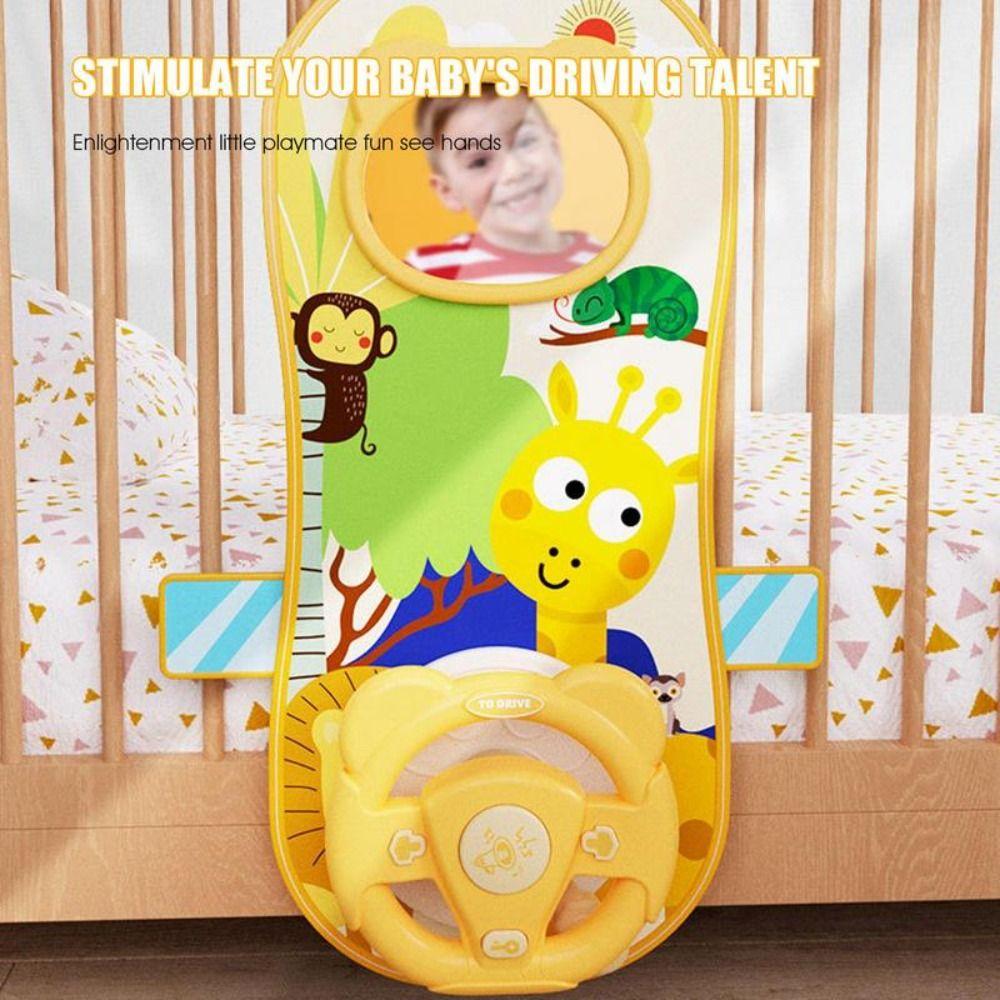 with Light Simulation Musical Steering Wheel Toy Toddler Steering Wheel Toy  Simulation Driving