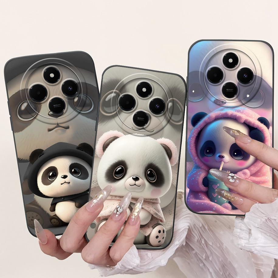 For Xiaomi Redmi 14C Case Poco C75 Cover 2024 Cute Panda Rabbit Cartoon Soft Matte Silicone Back Cover For Redmi14C PocoC75 Case