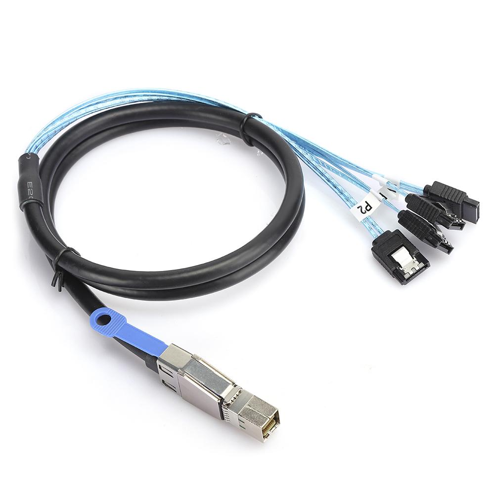 

H0402 Mini SAS Cable SFF-8644 to 4 x SATA External Server Hard Disk Computer Accessories