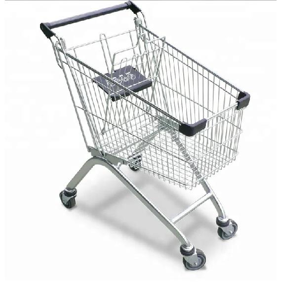 Krāsains metāla iepirkumu ratiņš 100L gray