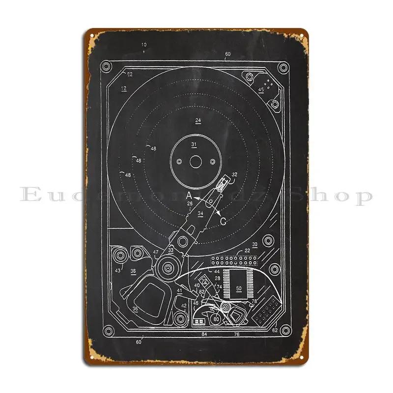 Hard Disk Drive Metal Sign Wall Decor Designing Wall Decor Wall Cave Designing Tin Sign Poster 20x30cm(7.8x11.8inch)