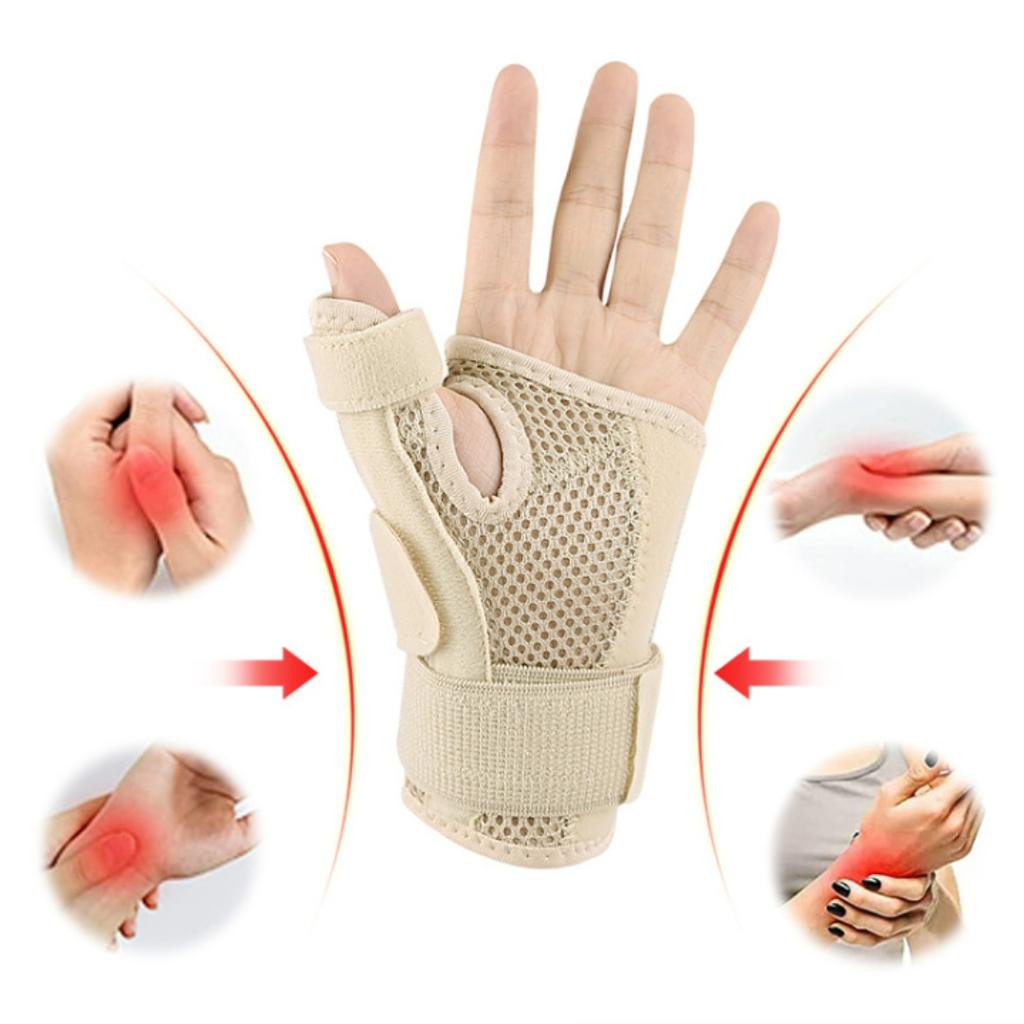 Adjustable Double Support Wrist Brace With Strap Compression Splint Thumb Protector Stabilizing Sleeve