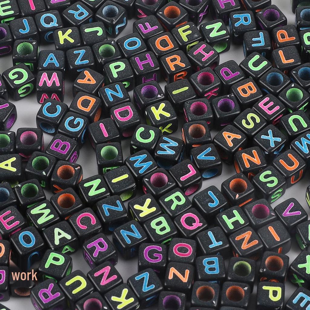 Colorful Acrylic Alphabet Beads for DIY Jewelry